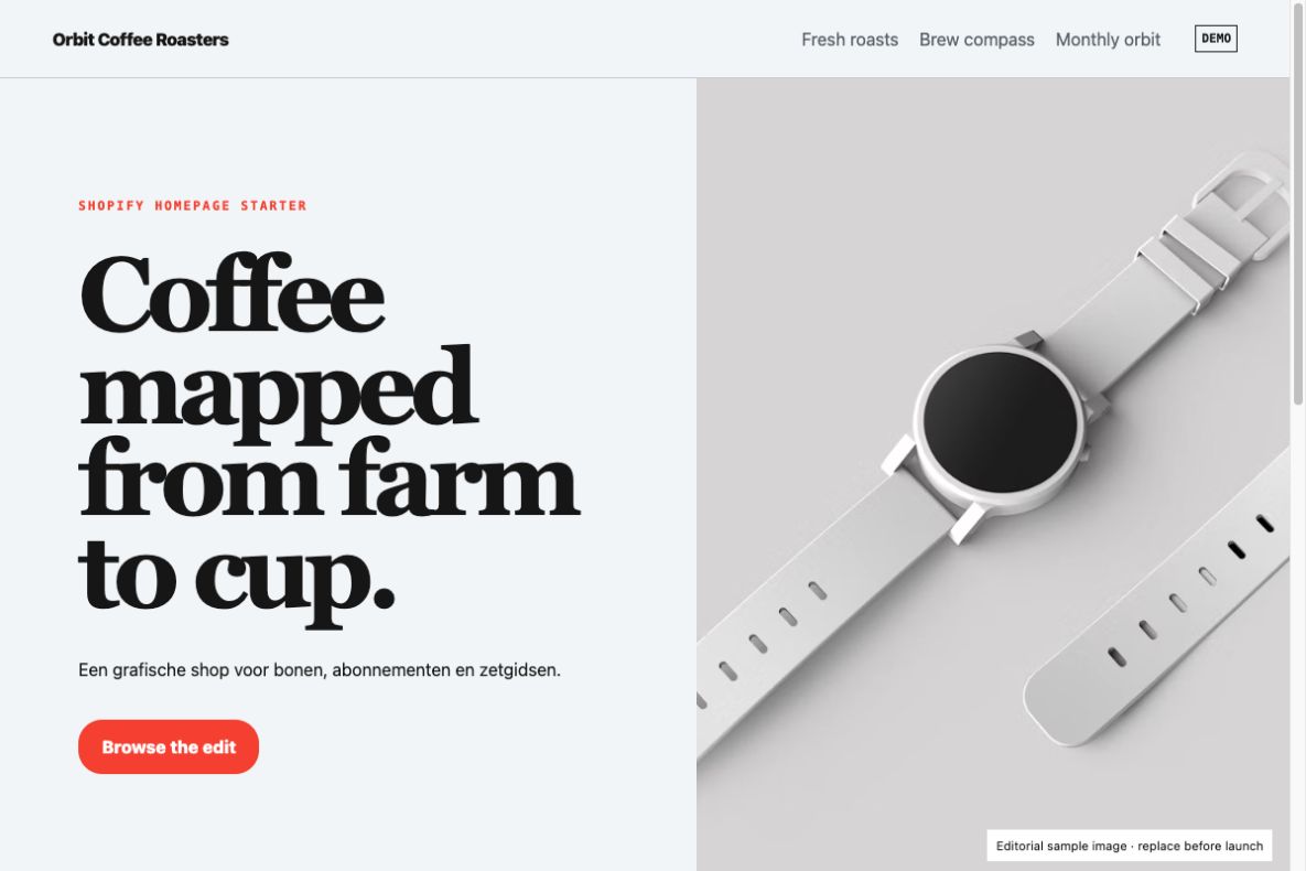Voorbeeld van Orbit Coffee Roasters